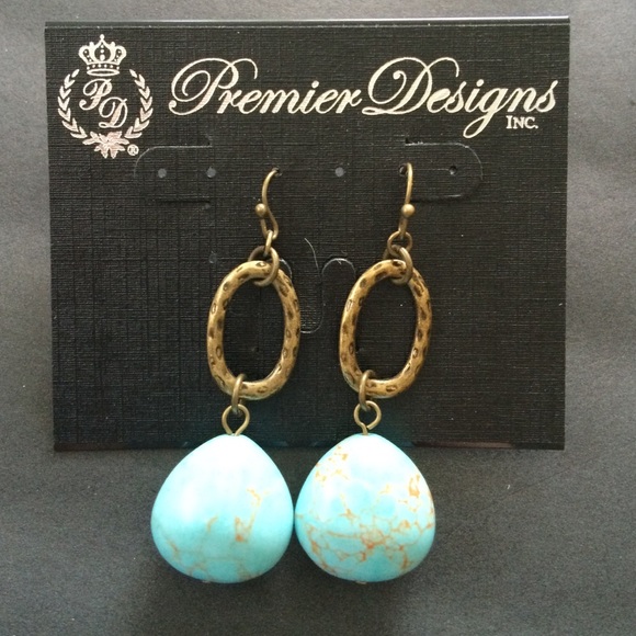 Premier Designs "RESORT" Turquoise Earrings