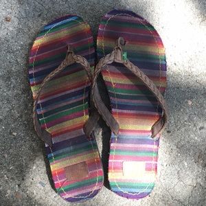 Rainbow Yoga Mat Sanuk Flip Flops