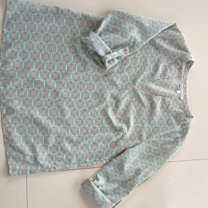 Boutique light green printed blouse