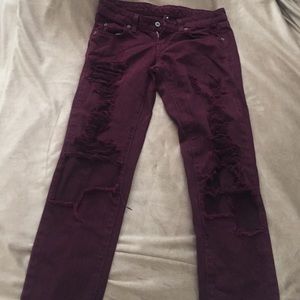 Maroon black carmar jeans