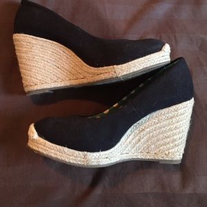 Black Merona Espadrille Wedges