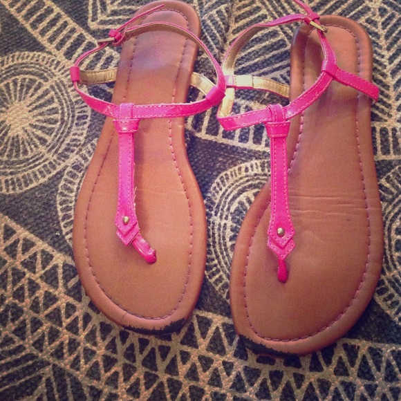 Hot pink sandals