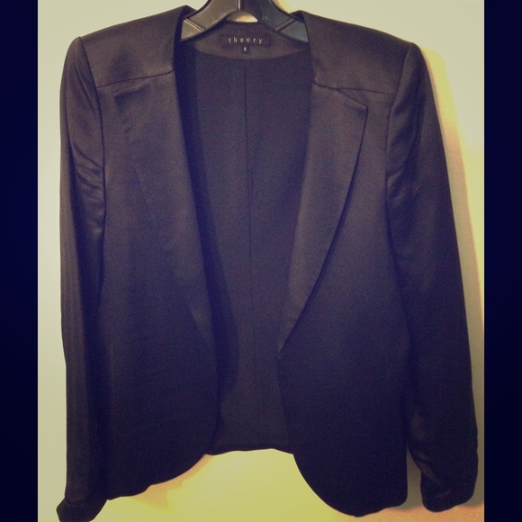 Theory Satin No Collar Jacket