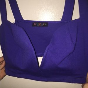 Blue/purple cropped tank top