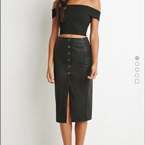 NWT faux leather pencil skirt