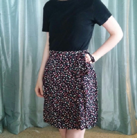 Floral Wrap Skirt - Picture 1 of 4