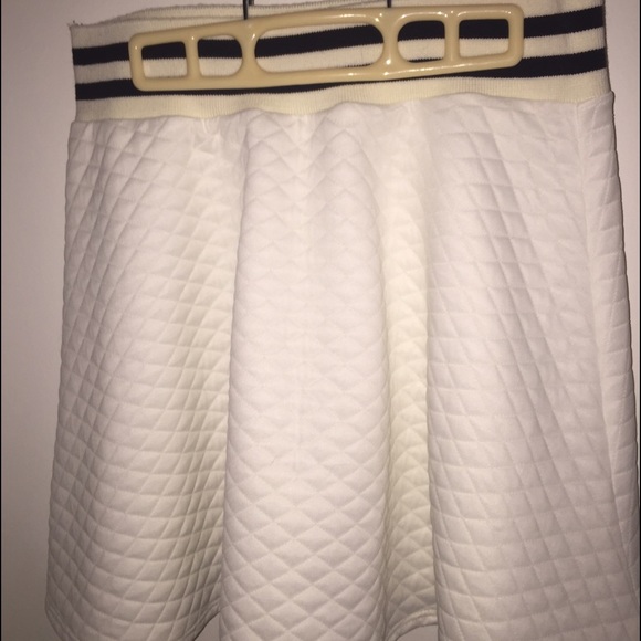 White varsity skater skirt