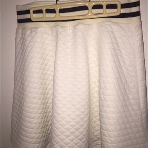 White varsity skater skirt