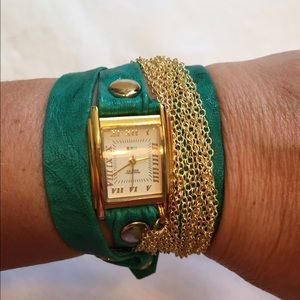 La Mer Collections Rio Gold Multichain Wrap Watch