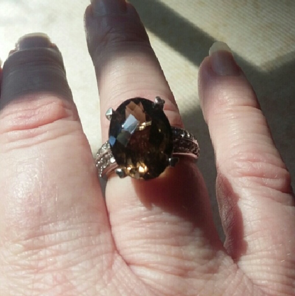 Smoky Quartz ring in sterling silver