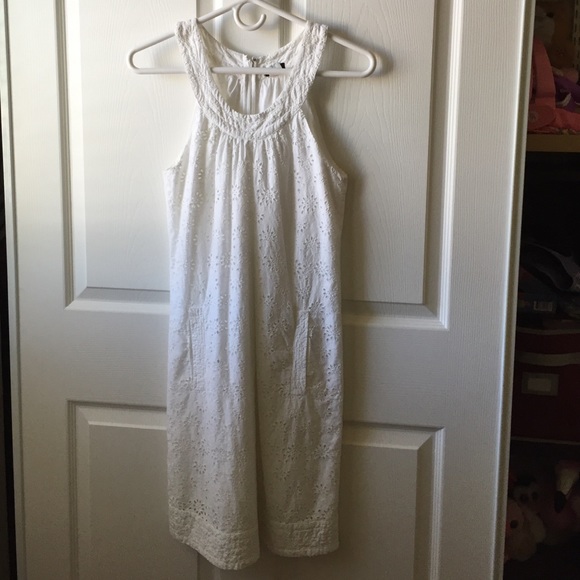 J Crew Factory White Eyelet Dress