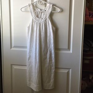 J Crew Factory White Eyelet Dress