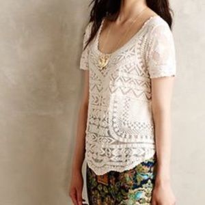 *SALE* Anthropologie | Meadow Rue Brushed Lace Top