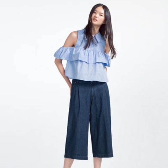 Zara denim culottes