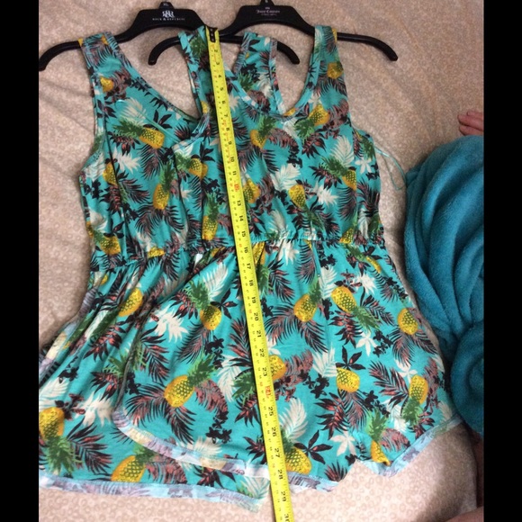 LAST ONE🌺Pineapple Mint Romper - Picture 4 of 4