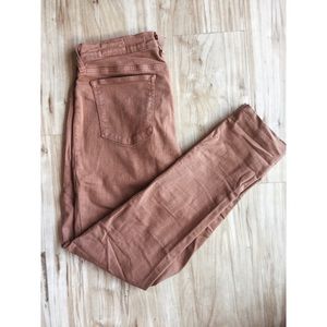 Burnt orange skinny jeans