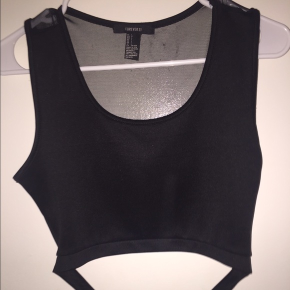 Black crop top