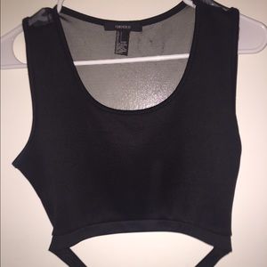 Black crop top