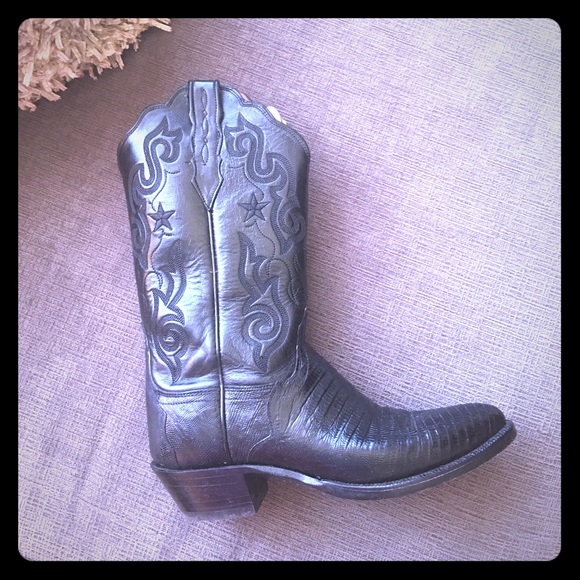 Black Lucchese Cowboy Boots