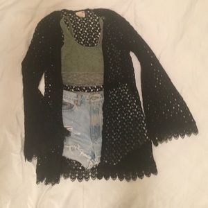 70's inspired bell sleeved kimono
