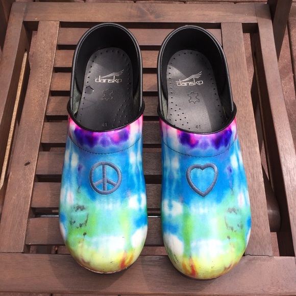 Dansko tie-dyed clogs