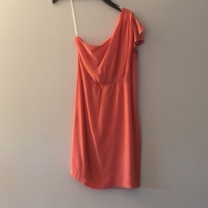MM Couture Peach Silk Dress (S)