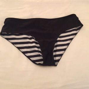 Lululemon Black/Stripe Reversible Swim Bottoms Sz6
