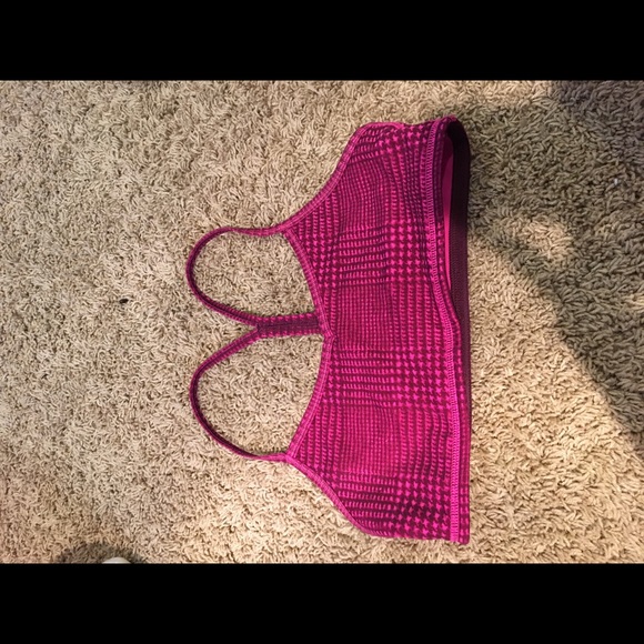 Pink sports bra from ivivva.