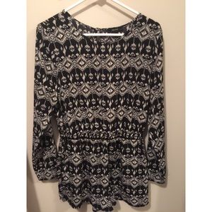 Black and white romper