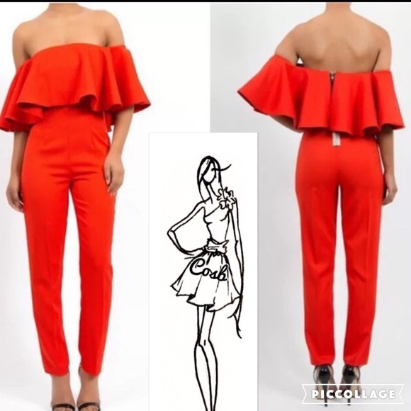 Cobalt Jumpsuit w/Ruffle - Picture 3 of 3