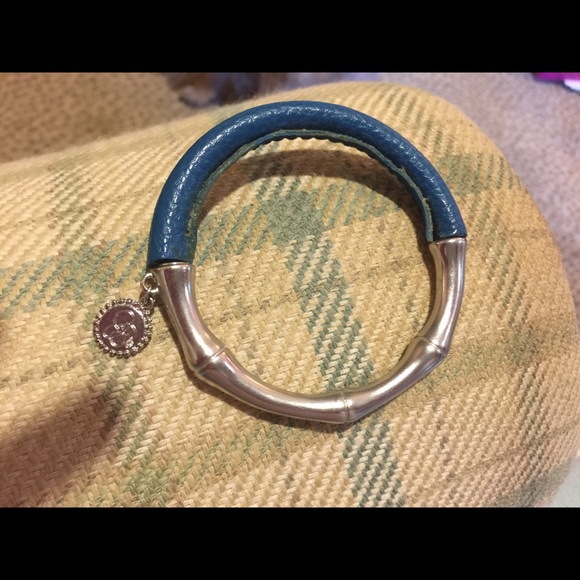 Jessica Simpson blue leather and silver bracelet - Picture 2 of 2