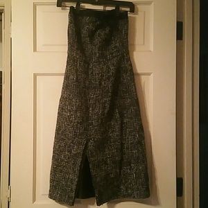 Strapless Boucle wool  dress