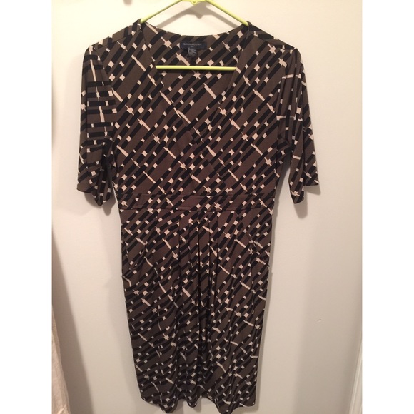 Brown and black work dress