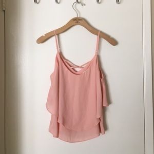 Pink flowy top