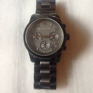 New lower price! Michael Kors gun metal watch
