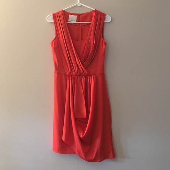 XS Aryn K tangerine dress
