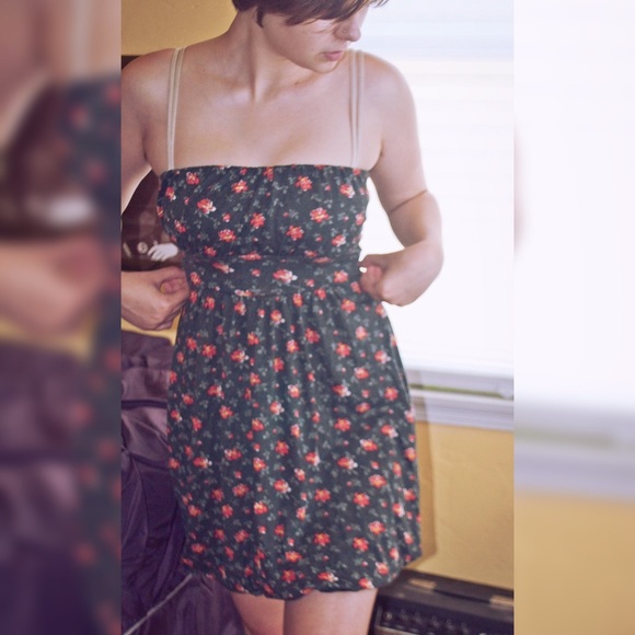 Floral Strapless Dress