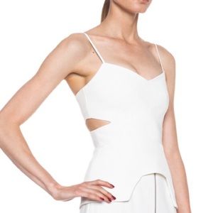 NICHOLAS bonded silk cut out top