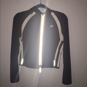 NIKE reflector athletic zip-up sweatshirt