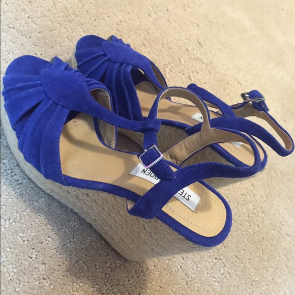 Steve Madden blue espadrille heels!