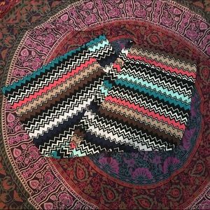 Chevron Multicolored Stretchy Maxi Skirt!