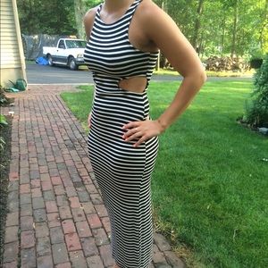 LA hearts maxi cut out dress