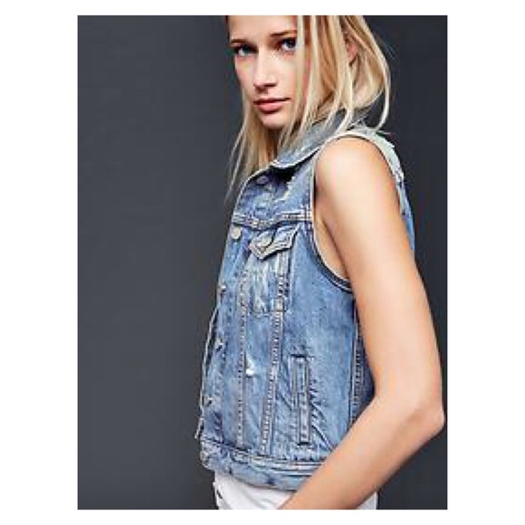 GAP Jackets & Blazers - Gap Light Wash Denim Vest
