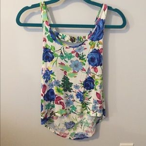 Floral, vibrant tank top
