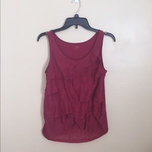 Ann Taylor Loft burgundy tank top