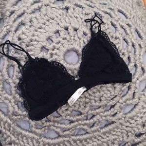 Black lace bralette