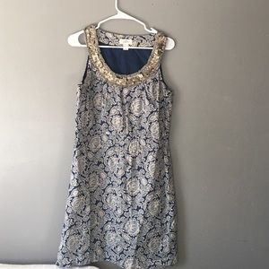 Loft Shift with Beaded Neckline