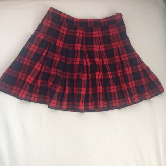 Plaid mini skirt