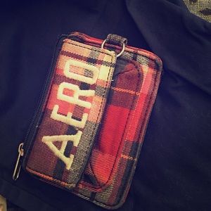 Aero plaid red wallet