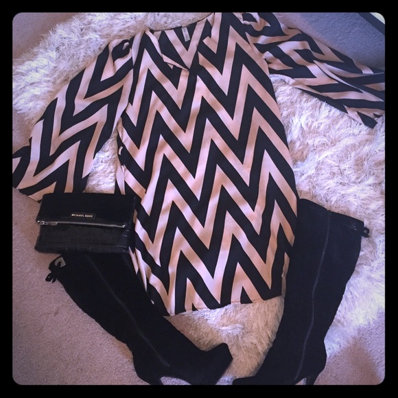 Chevron Flowy Dress